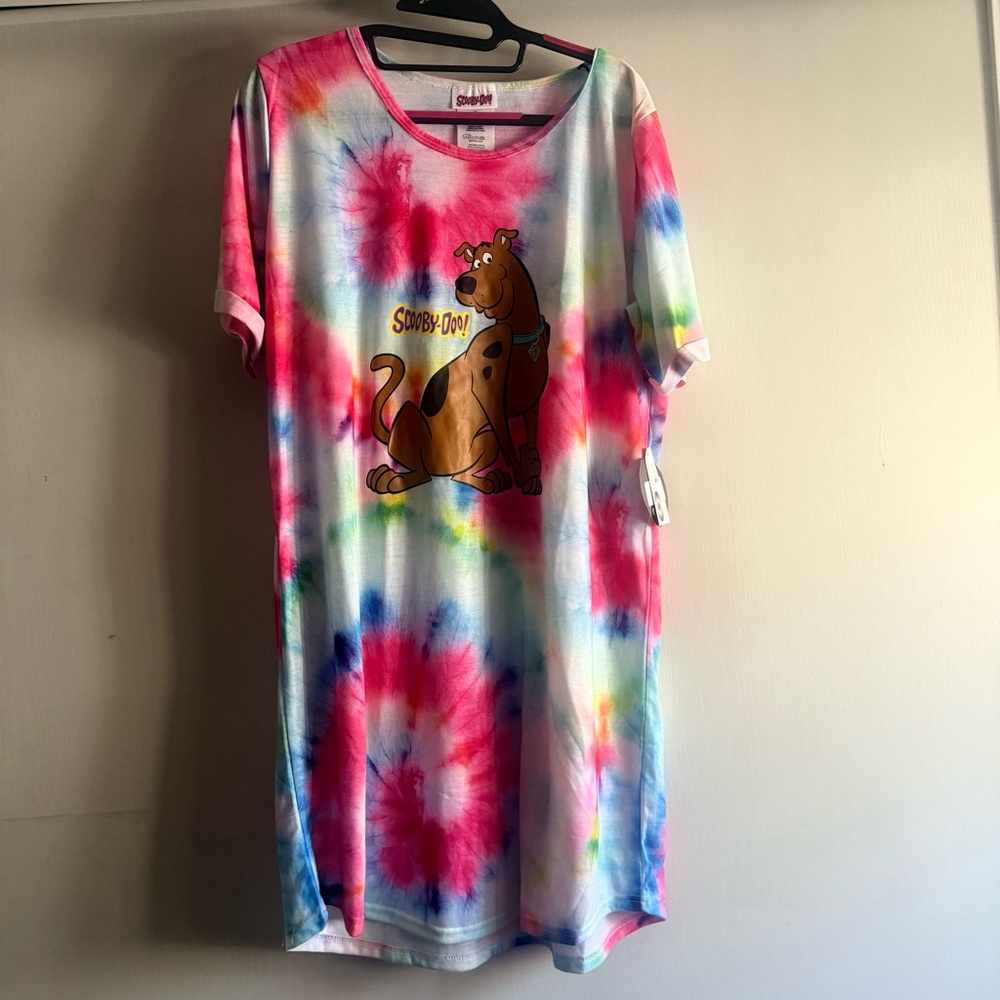 Scooby-Doo Tie-Dye Pajama T-Shirt Dress